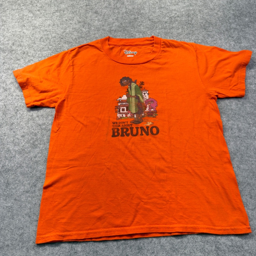 Disney Encanto Bruno Graphic T-Shirt Kids Orange Good We Dont Talk About Bruno